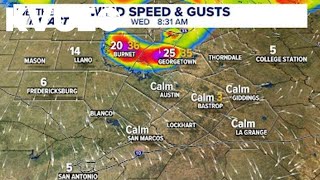 Austin-area forecast: Cold front moving through Wednesday morning