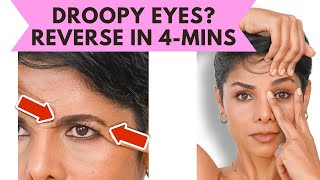 4 Min Droopy Eye Lift Exercise Routine to Anti-Age Eyes: One Week Challenge