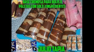 Base para paletas cremosas con tan solo 3 ingredientes para más de 35 sabores para negocio