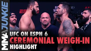 UFC on ESPN 6 ceremonial weigh-in faceoffs