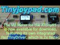 vu meter for attiny85. now available for download with integrated fasttinydriver 2x faster.