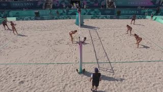 Olympics Women's Beach Volleyball - Prelims - Tina/Anastasija vs. Esmee/Zoe - Match Highlights