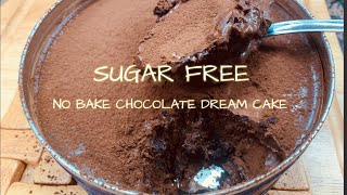 NO BAKE SUGAR FREE CHOCOLATE DREAM CAKE IN CAN FOR KETO AND LOW CARB DIET