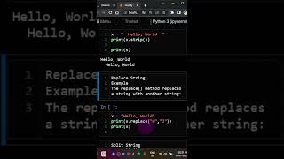 modify strings in python tamil #python #shorts