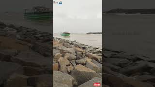 #karaikal beach 🌊--#boat🚢||#travelphotography📷--#travelvlog --As mix creation