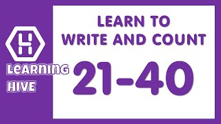 Learning Numbers | Learn to write 21-40 | Counting 21 to 40