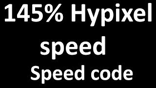 145% Hypixel speed | Speed code | #Freealts