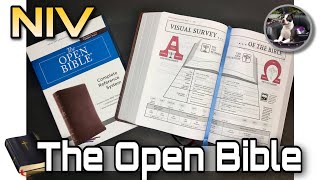 NIV Open Bible Review Brown Genuine Leather