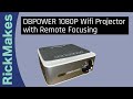 DBPOWER 1080P Wifi Projector with Remote Focusing