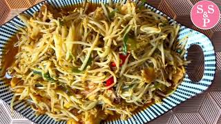 ပဲပင်ပေါက်ကိုဒီလိုကြော်ကြည့်ပါ How to fry bean sprouts