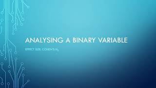 Concept - Cohen h (one-sample) - Effect size for binomial test