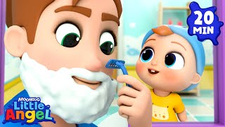 Daddy Shaved His Beard! 👨‍👦💙 | Little Angels Kids Cartoons/Songs & Nursery Rhymes