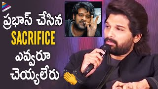 Allu Arjun Praises Prabhas for his Decision | Stylist Star Allu Arjun | Prabhas | Telugu FilmNagar