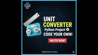 Build a Unit Converter App in Python | Stop Writing Boring Code! Build This Python Unit Converter 🔥