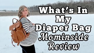 WHAT'S IN MY BABY'S DIAPER BAG + REVIEW FOR MOMINSIDE DIAPER BACKPACK | MEGA MOM