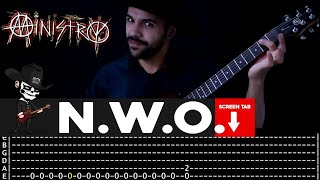 【MINISTRY】[ N.W.O. ] cover by Masuka | LESSON | GUITAR TAB