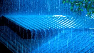 Sleep Soundly with Heavy Rain \u0026 Thunder on Farmhouse Roof | Ultimate Relaxation in Mystic Forest