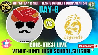 DAY-8 TAU KI TEAM vs LEGENDS KING SRT DAY \u0026 NIGHT TENNIS CRICKET 5.0 #tennisballcricket #ispl