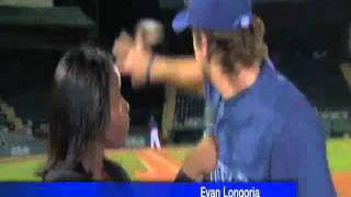 Evan Longoria crazy bare hand catch slow motion NOT FAKIE