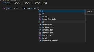 JavaScript-4: Two Dimension Arrays with Nested loop
