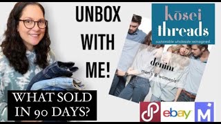 What Sold in 90 Days? Kosei Threads Denim Box - Did I Profit on eBay, Poshmark, Mercari?