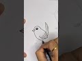 easy bird drawing 🐥 shorts youtubeshorts fyp