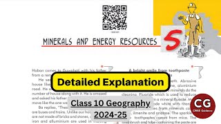 CBSE Class 10 Geography: Minerals and Energy Resources Detailed One-Shot Video