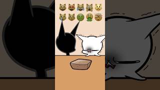 Emoji reaction to food ❗️ foodie cat animation 😹