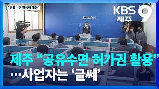 뒤늦게 대응 나선 제주시 “적극 대응”…사업자는 다른 생각? / KBS  2022.08.26.