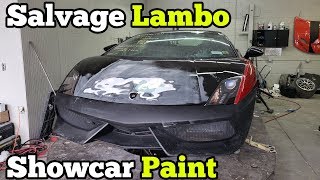 Stripping the Salvage Lamborghini DOWN to the FRAME For a Custom Color CHANGE!