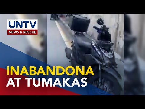 Rider na umano’y HPG member, iniwan ang motor saka tumakas nang mahuli sa EDSA Busway