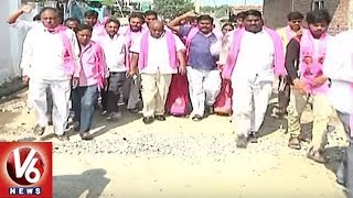 Minister Jogu Ramanna Election Campaign In Adilabad, MIM Activists Joins TRS Party | V6 News