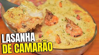 SHRIMP LASAGNA RECIPE WITH CREAMY WHITE SAUCE | EASY Christmas Lasagna