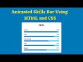 Animated Skills Bar Using HTML and CSS | Skill Bar UI Design | Coding Power