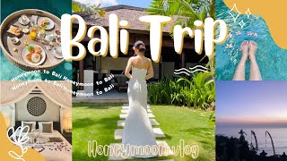 【バリ島vlog】3泊4日のバリ島honeymoon🏝️憧れのプール付きのプライベートヴィラに宿泊🐠スパや伝統舞踊、ウェディングフォトを楽しむ充実の旅🌺