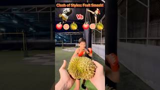 Clash of Styles: Shaolin Vs Muay Thai - The Ultimate Fruit Smash! 🍎🥷🥊 #challenge #skills #fun