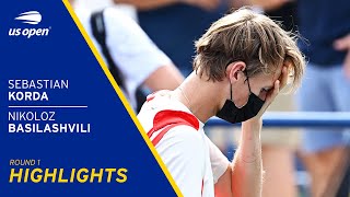 Sebastian Korda vs Nikoloz Basilashvili Highlights | 2021 US Open Round 1