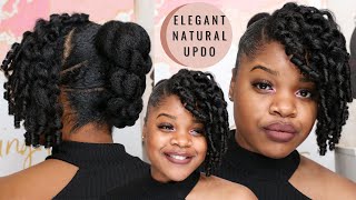 Elegant Valentines Day Natural Hair Updo