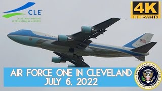 4K Joe Biden \u0026 Air Force One visits Cleveland up close! Plane Spotting Cleveland Hopkins July 6, 22