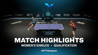 Helga Dari vs Christina Kallberg | WTT Contender Budapest 2021 (Qual)