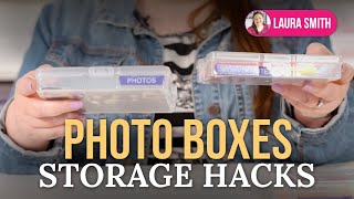 Small Space Hacks | Using Photo Boxes for Alternate Storage Solutions