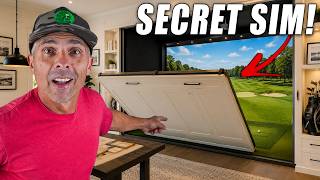 His Wife Said NO!...So He Built a HIDDEN Golf Simulator Room!