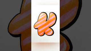 How to write bubble letters | easy creative writing for kids #handwriting #diy #kidsvideo #letterK