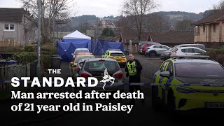 Man arrested after death of 21 year old in Paisley