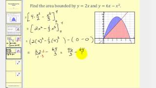 Determining Area Between Two Curves - Integration Application