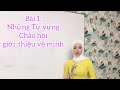 Bài 1: Những Từ vựng Chào hỏi