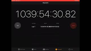 1000 Hour Stopwatch and counting #Stopwatch