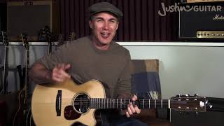Gotye Somebody That I Used To Know (Explorer) Guitar Lesson Justin Guitar Acoustic Tutorial