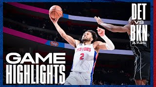 GAME HIGHLIGHTS: Pistons Win vs. Brooklyn