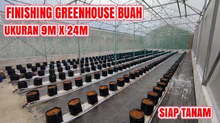 Finishing Greenhouse Buah 9 m x 24 m | Hidroponik | Baraponik Group